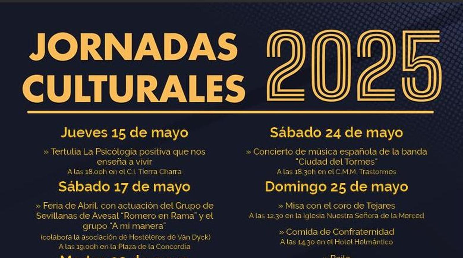 Salamanca celebra las Jornadas Culturales 2025 con una programación diversa para todos los públicos Salamanca celebra las Jornadas Culturales 2025 con una programación diversa para todos los públicos