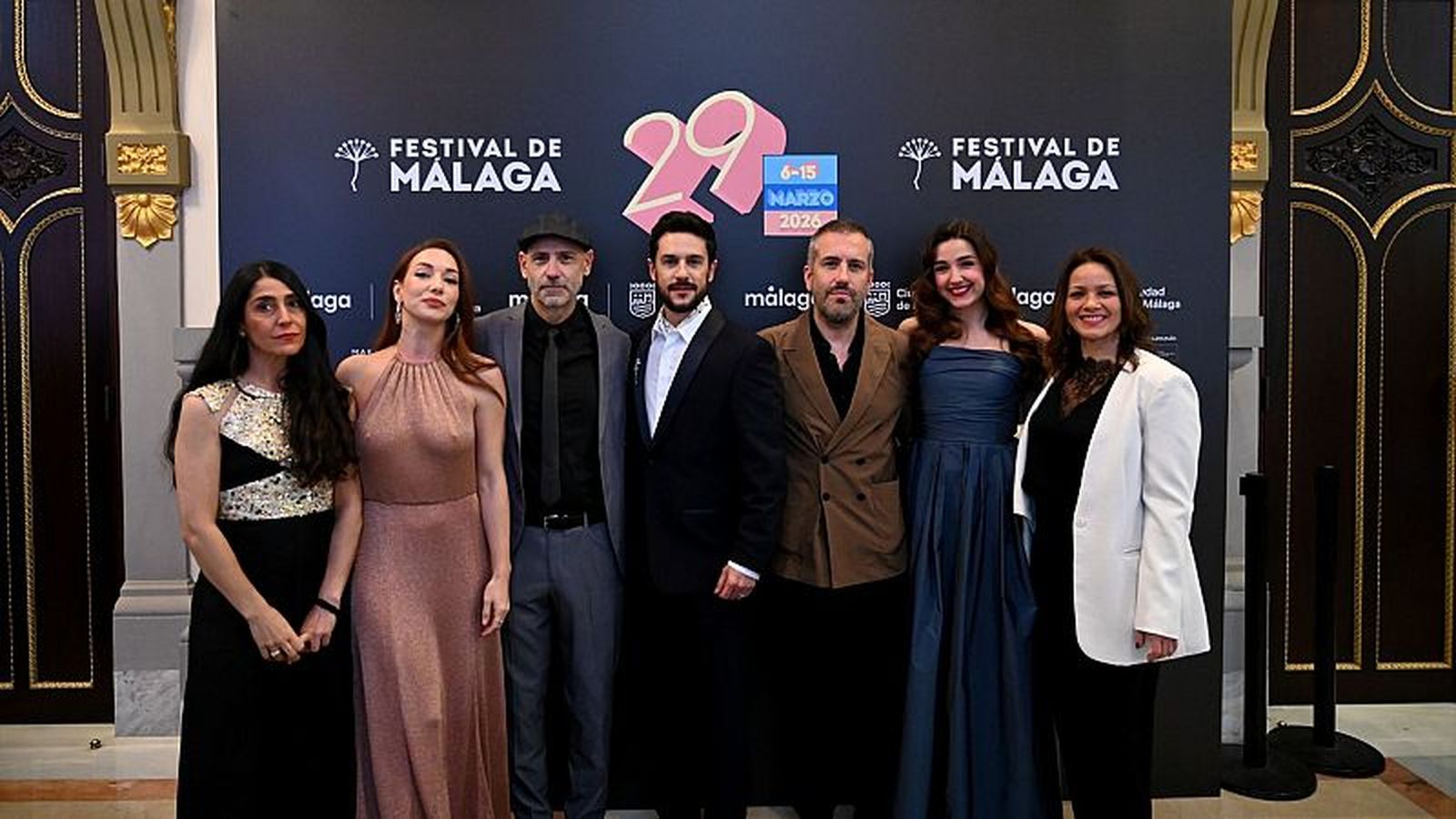 El equipo en el Festival de Málaga