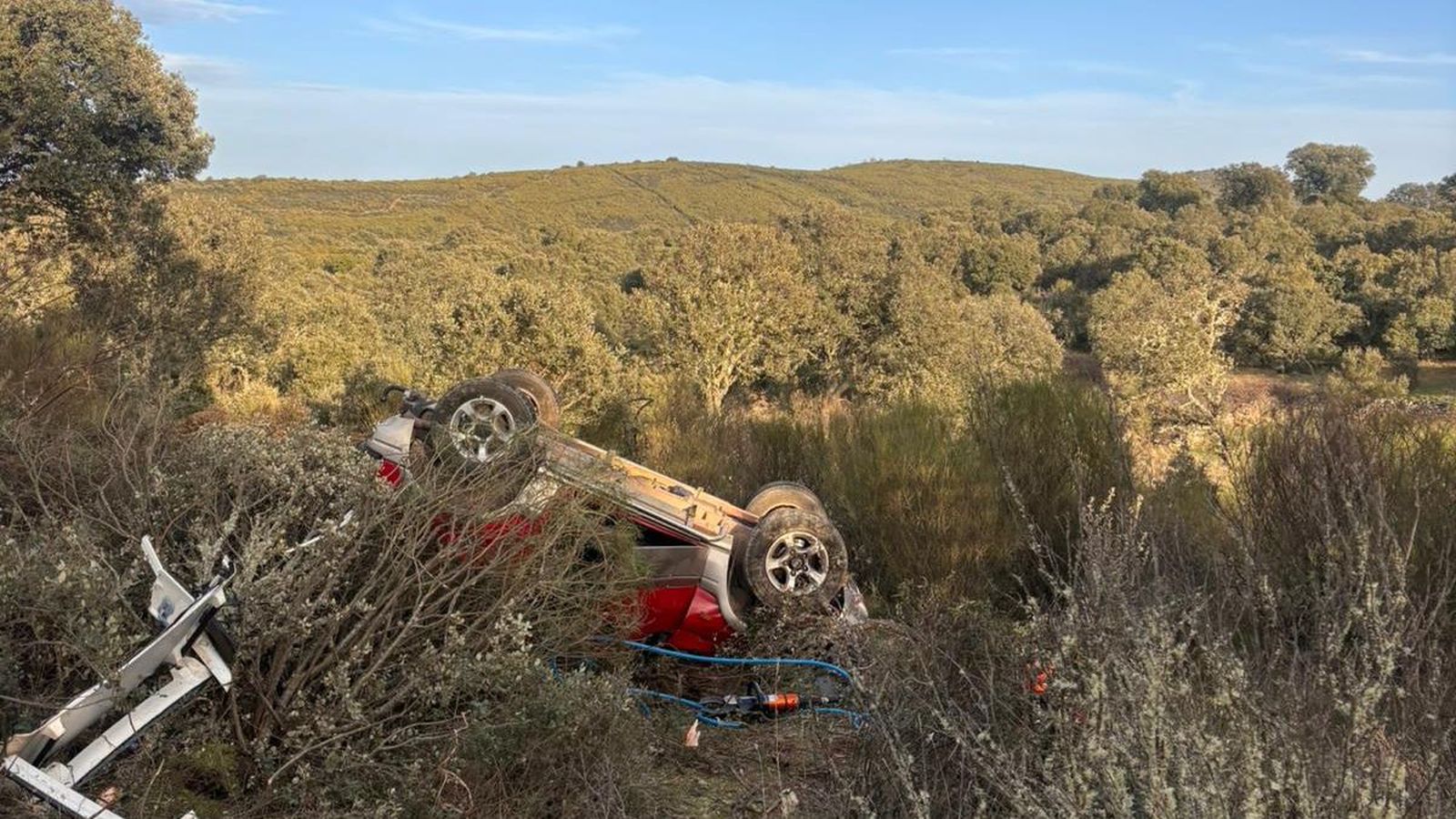 El estado en el que quedó el vehículo siniestrado