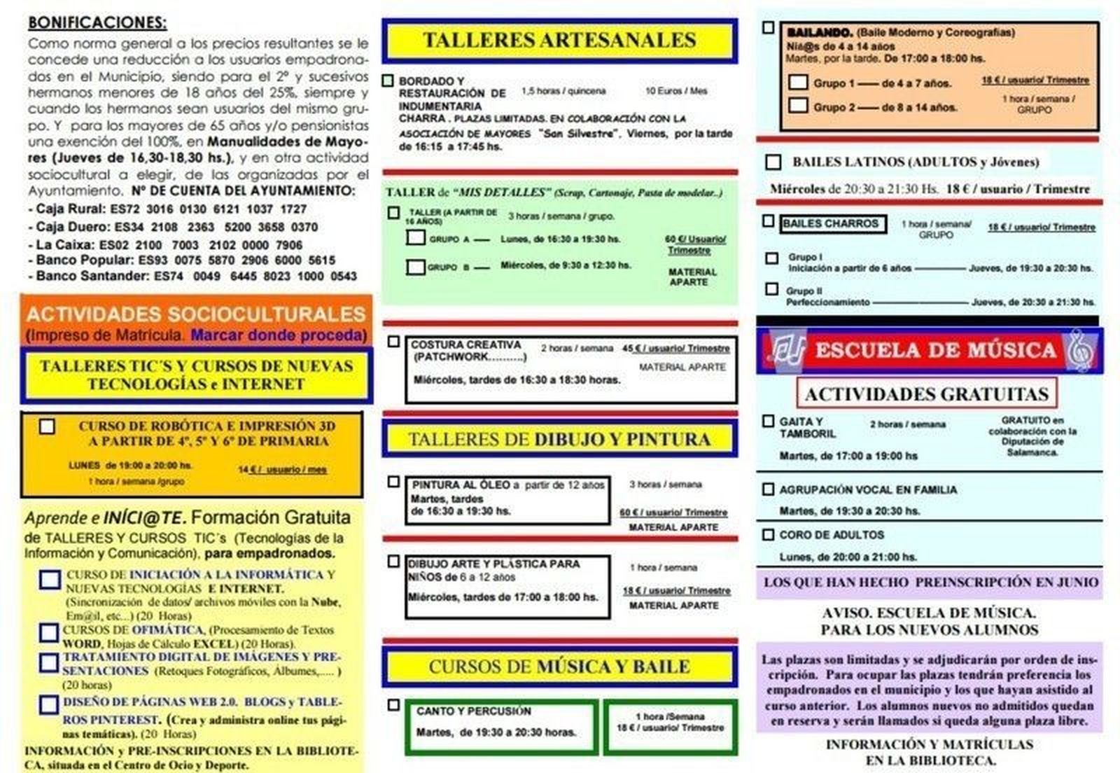 Presentadas las actividades deportivas y culturales para este curso