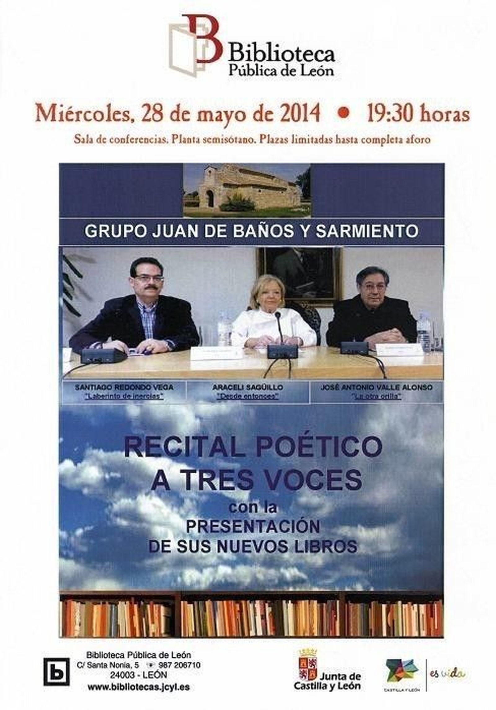 La Biblioteca dedica una tarde a la poesía con un recital a tres voces