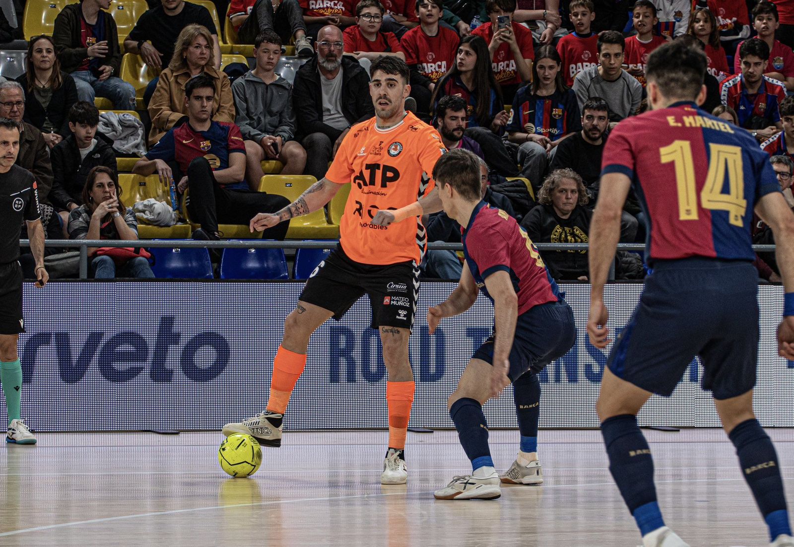 Malaguti en el partido contra el Barça FS. Foto: ATP Tudelano Ribera Navarra FS.