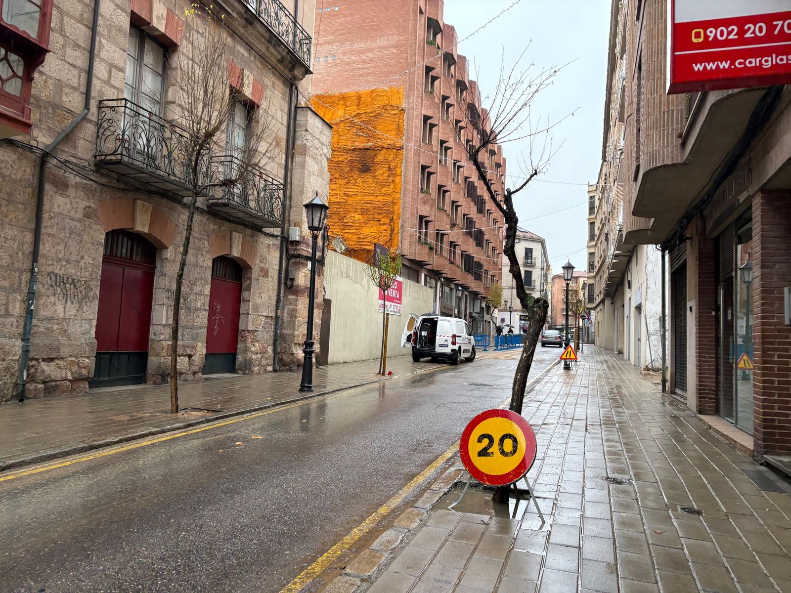 Imagen de la calle San Pablo en obras