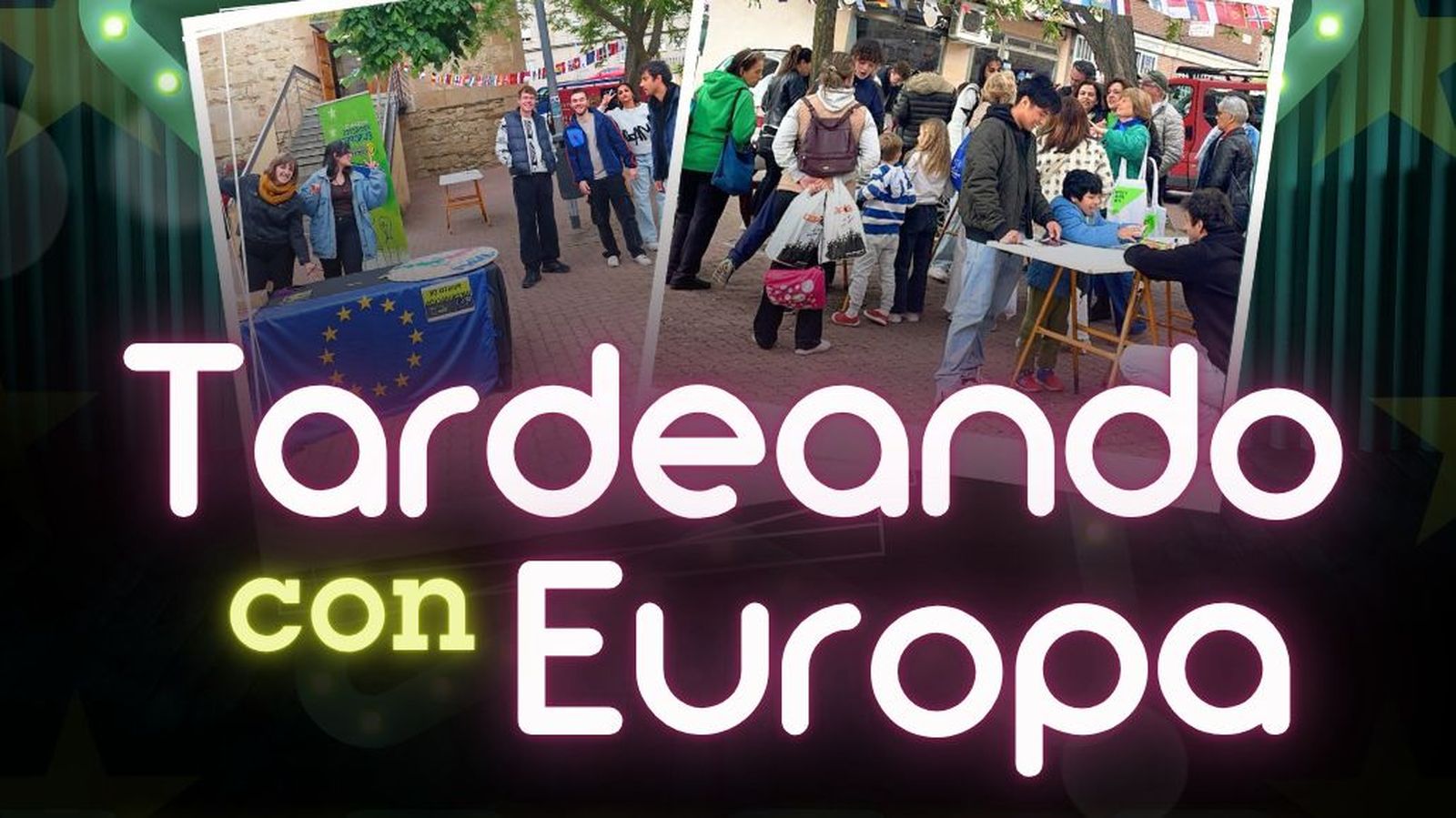 Cartel Tardeando con Europa