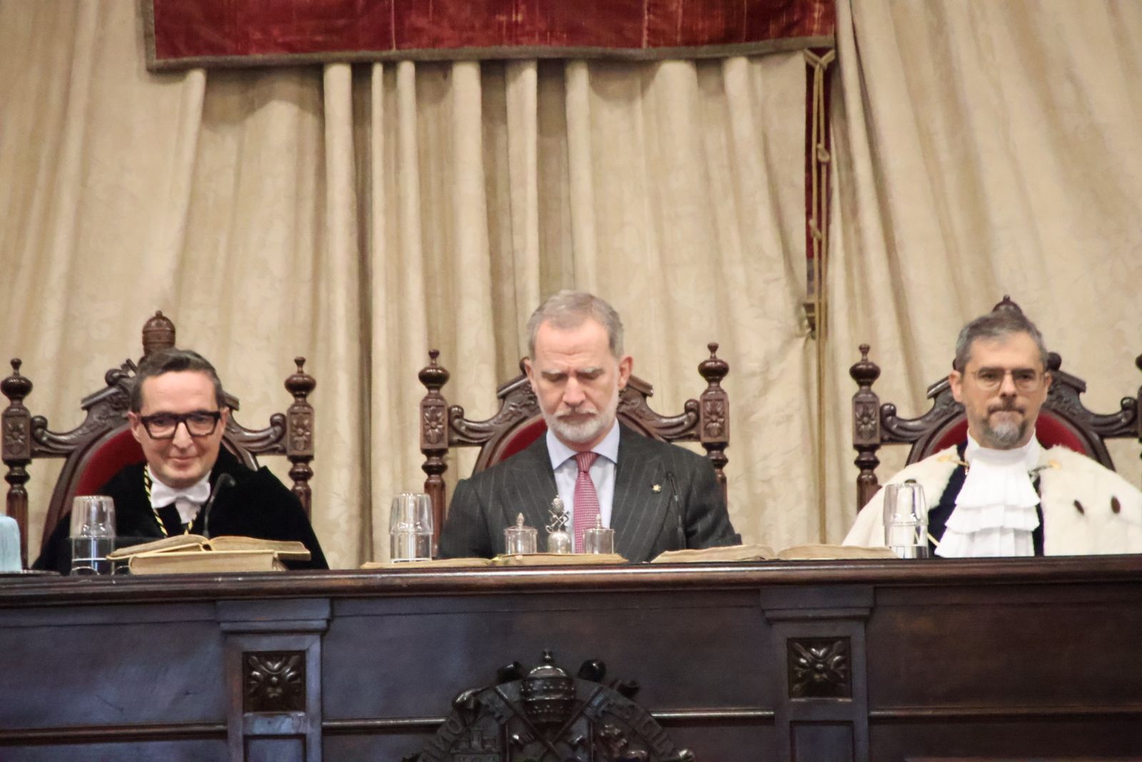 Llegada de S.M el Rey Felipe VI al paraninfo de la Universidad de Salamanca e Investidura de Sergio Mattarella como doctor ‘honoris causa’ de la USAL