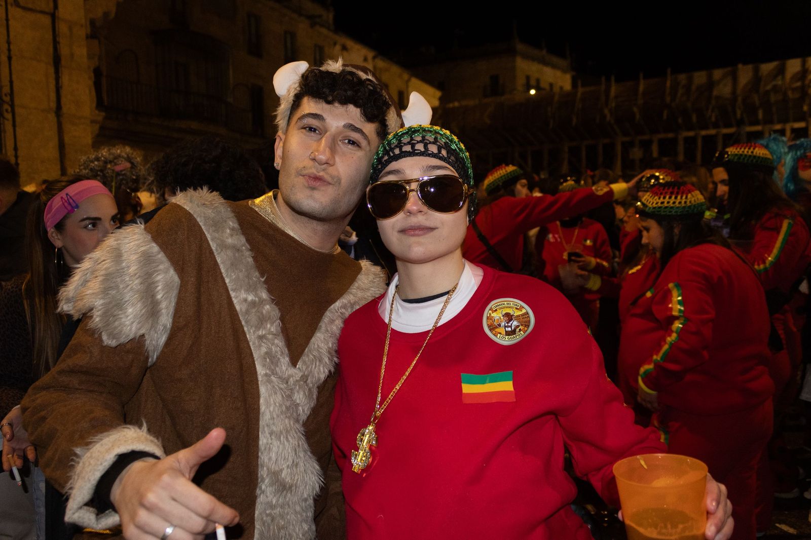Salamanca de noche, sábado del Carnaval del Toro de Ciudad Rodrigo