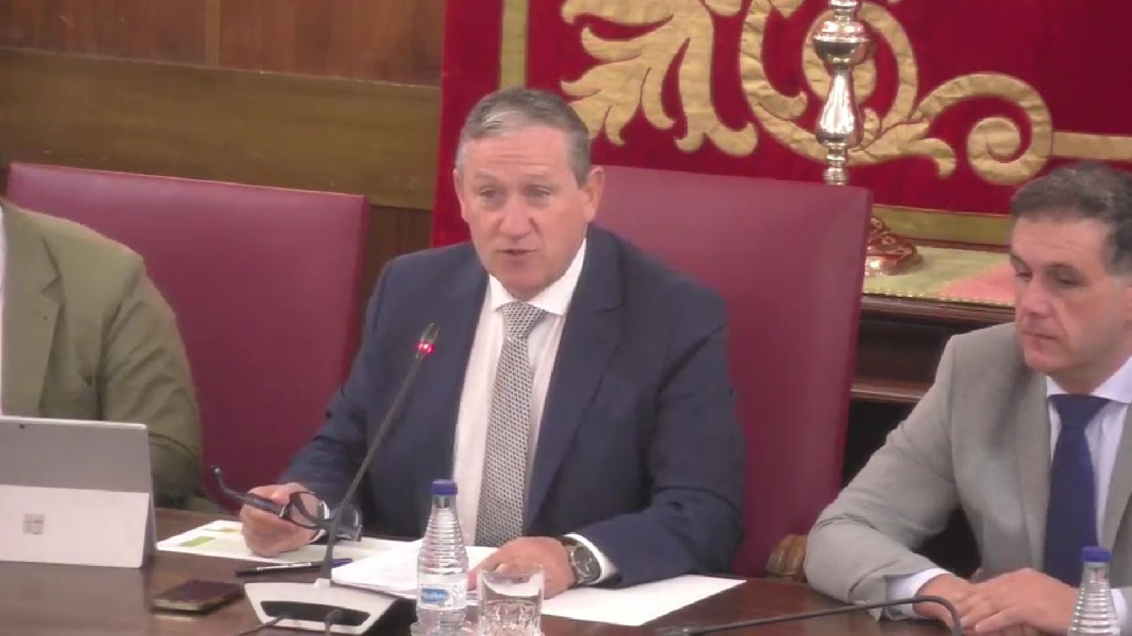 Javier Faúndez, durante el pleno de este viernes