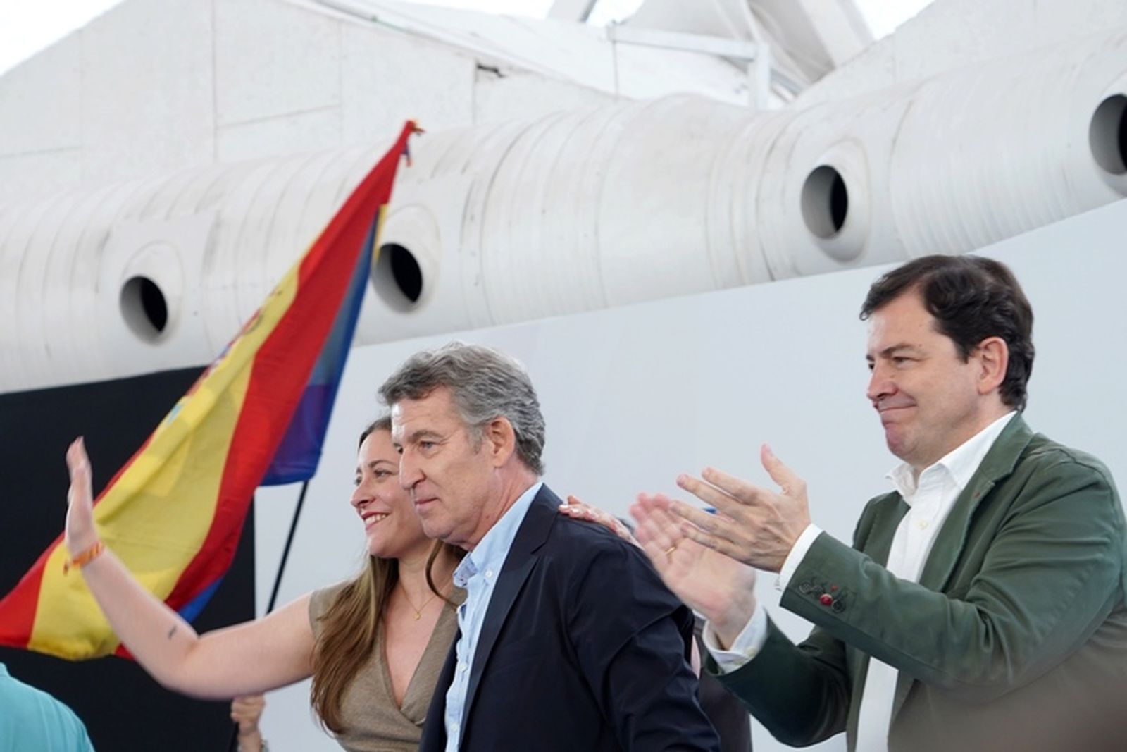 El presidente del PP, Alberto Núñez Feijóo inicia en Valladolid campaña para su reelección, junto a Alfonso Fernández Mañueco