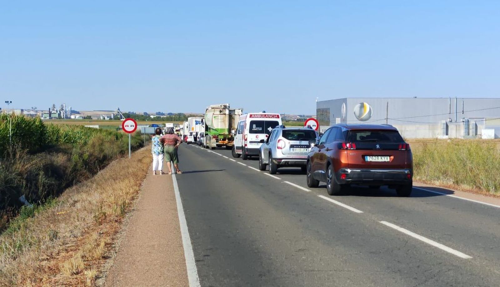 Retención de la carretera de Encinas a Babilafuente