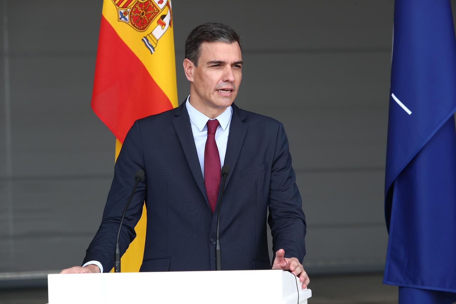 El presidente del Gobierno, Pedro Sánchez, durante su visita a Lituania. | MONCLOA