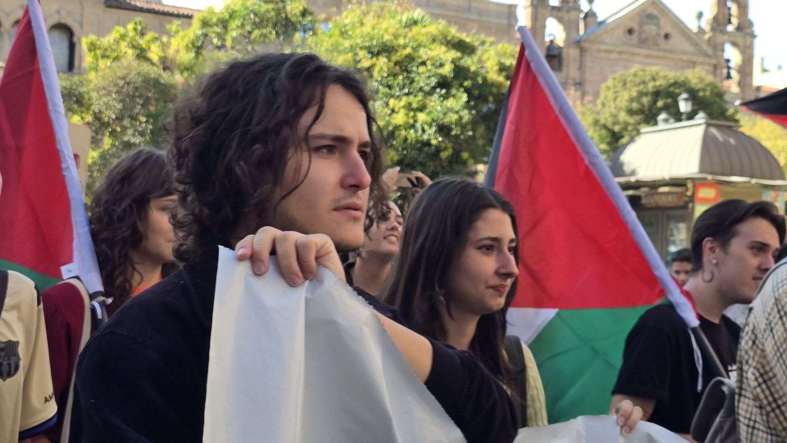 Manifestación por Palestina en Gran Vía