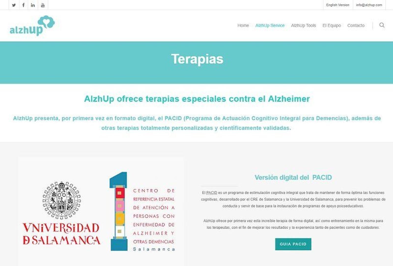 La USAL apoya la aplicación 'AlzhUp', destinada a retrasar el alzheimer La USAL apoya la aplicación 'AlzhUp', destinada a retrasar el alzheimer
