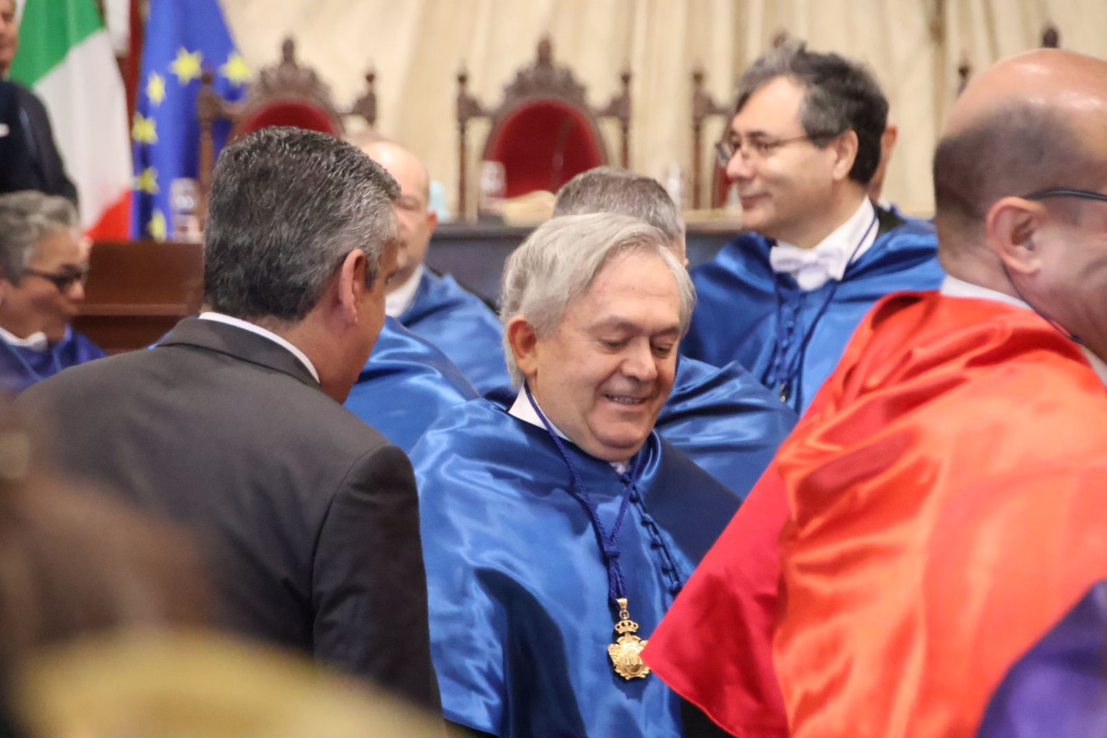 Llegada de S.M el Rey Felipe VI al paraninfo de la Universidad de Salamanca e Investidura de Sergio Mattarella como doctor ‘honoris causa’ de la USAL