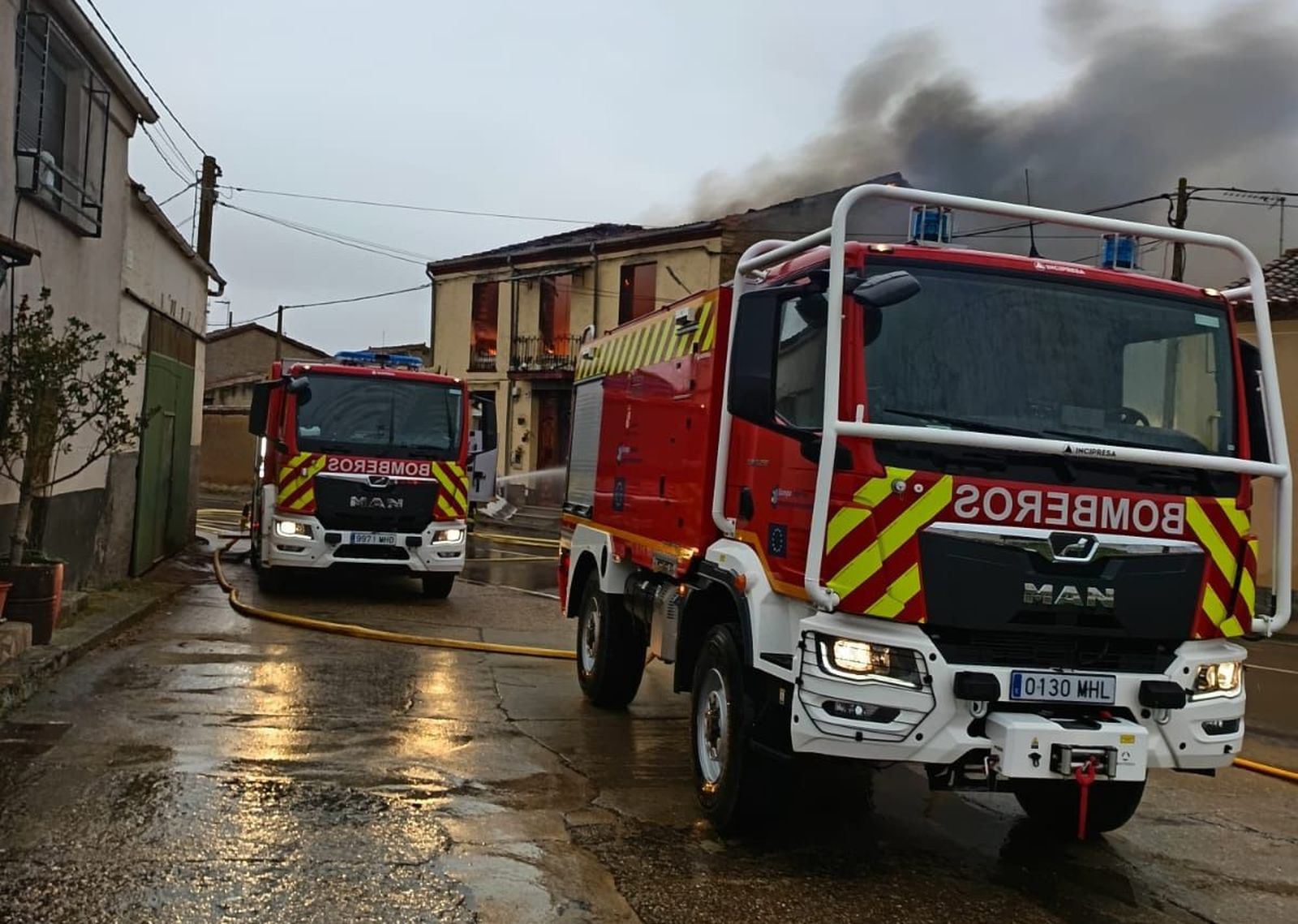 Incendio de una vivienda en Algodre