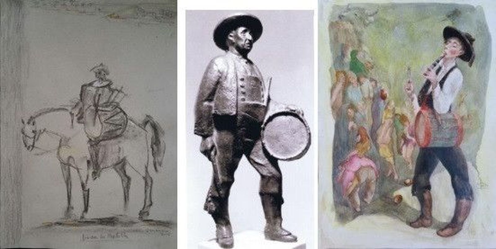 Venancio Blanco, Agustín Casillas y Jerónimo Prieto aportan la Pieza del Mes de la muestra Tamboril por Gaita