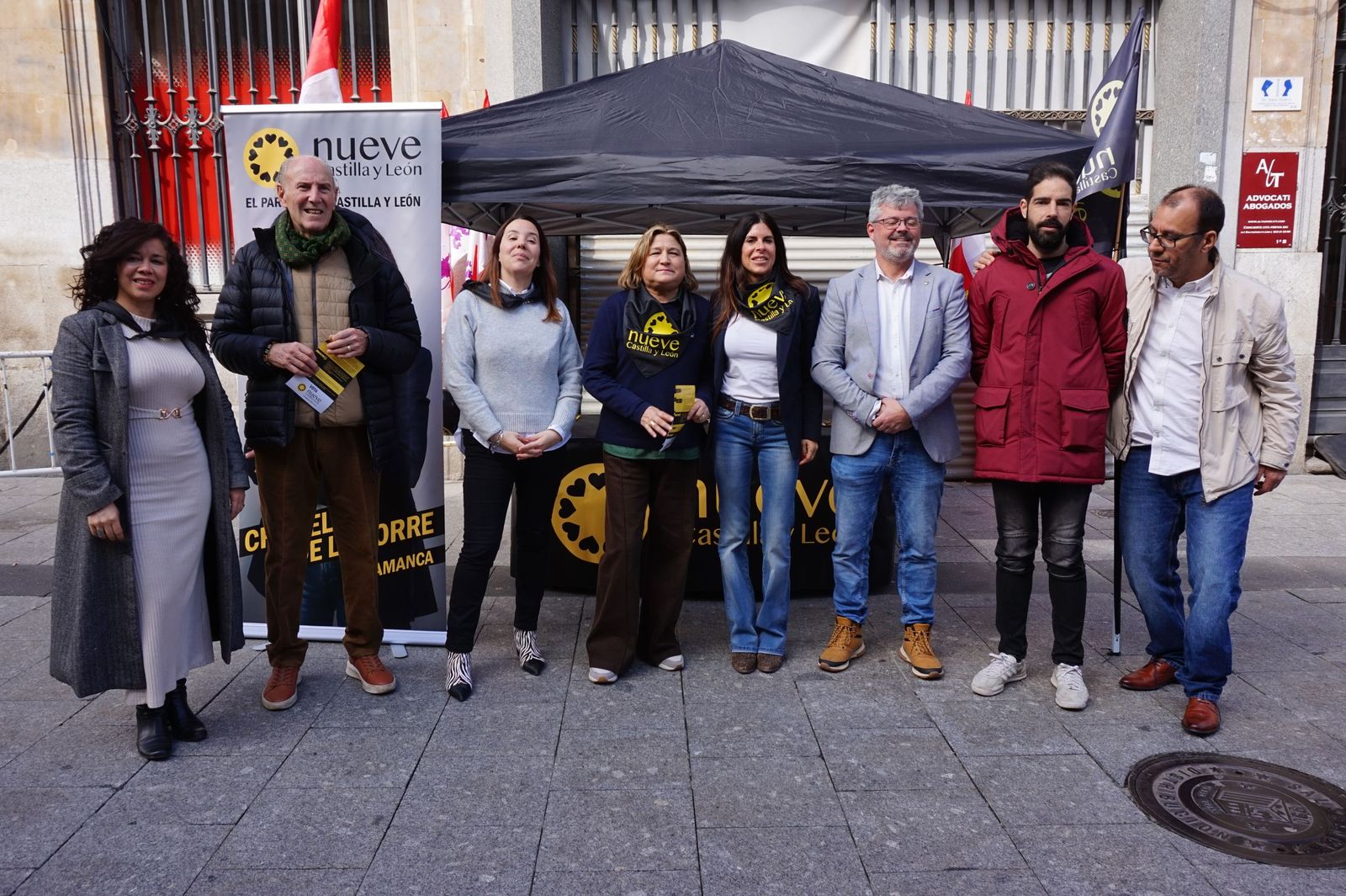 Acto de campaña de Nueve Castilla y León en la plaza del Liceo