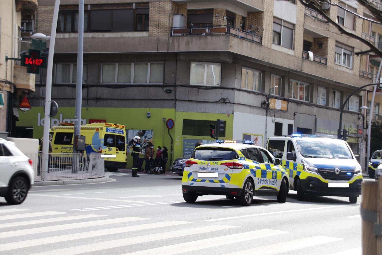 Atropello en el Paseo de Canalejas | Foto: Andrea M.