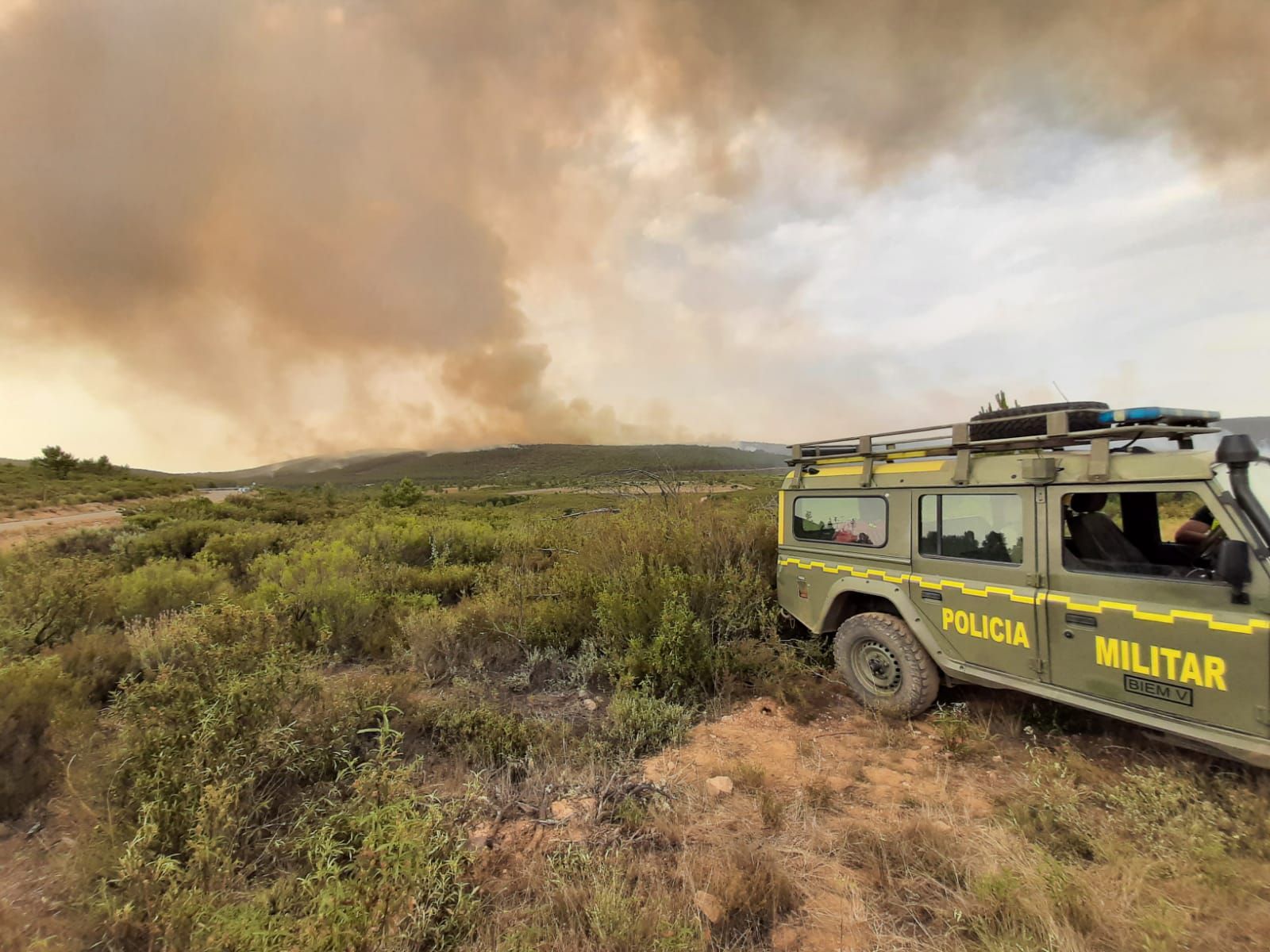Imagen del operativo en la zona