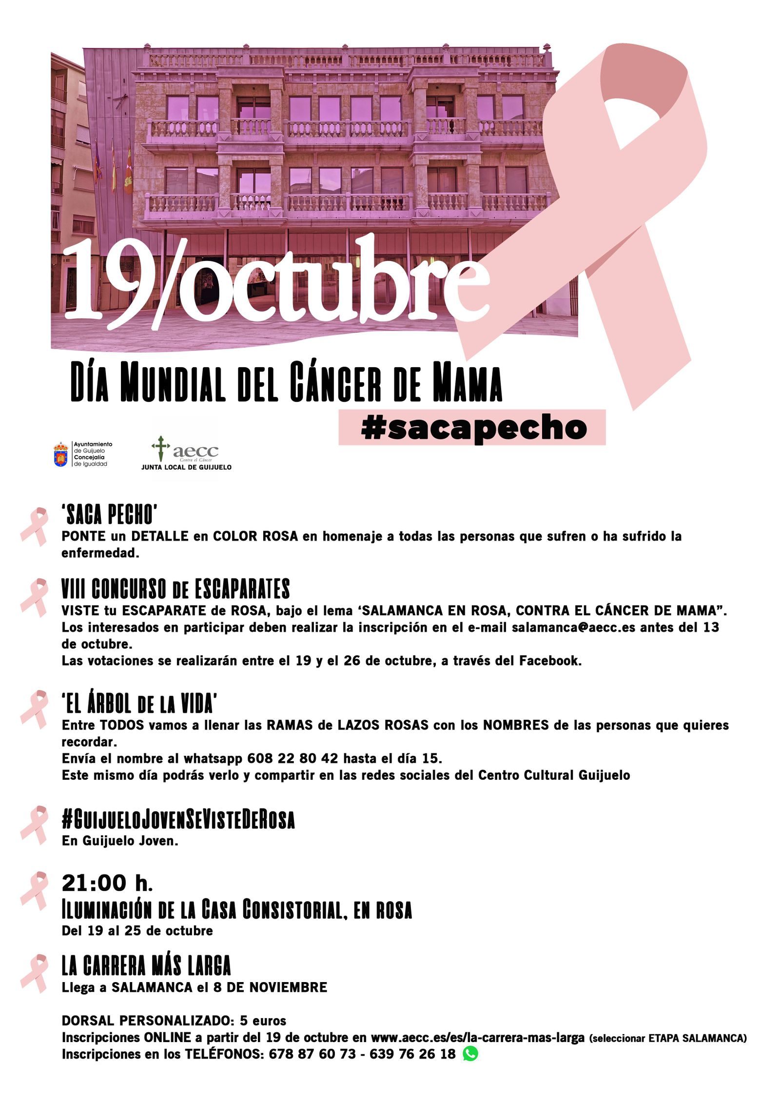 Du00cdA DEL Cu00c1NCER DE MAMA 19 octubre en Guijuelo