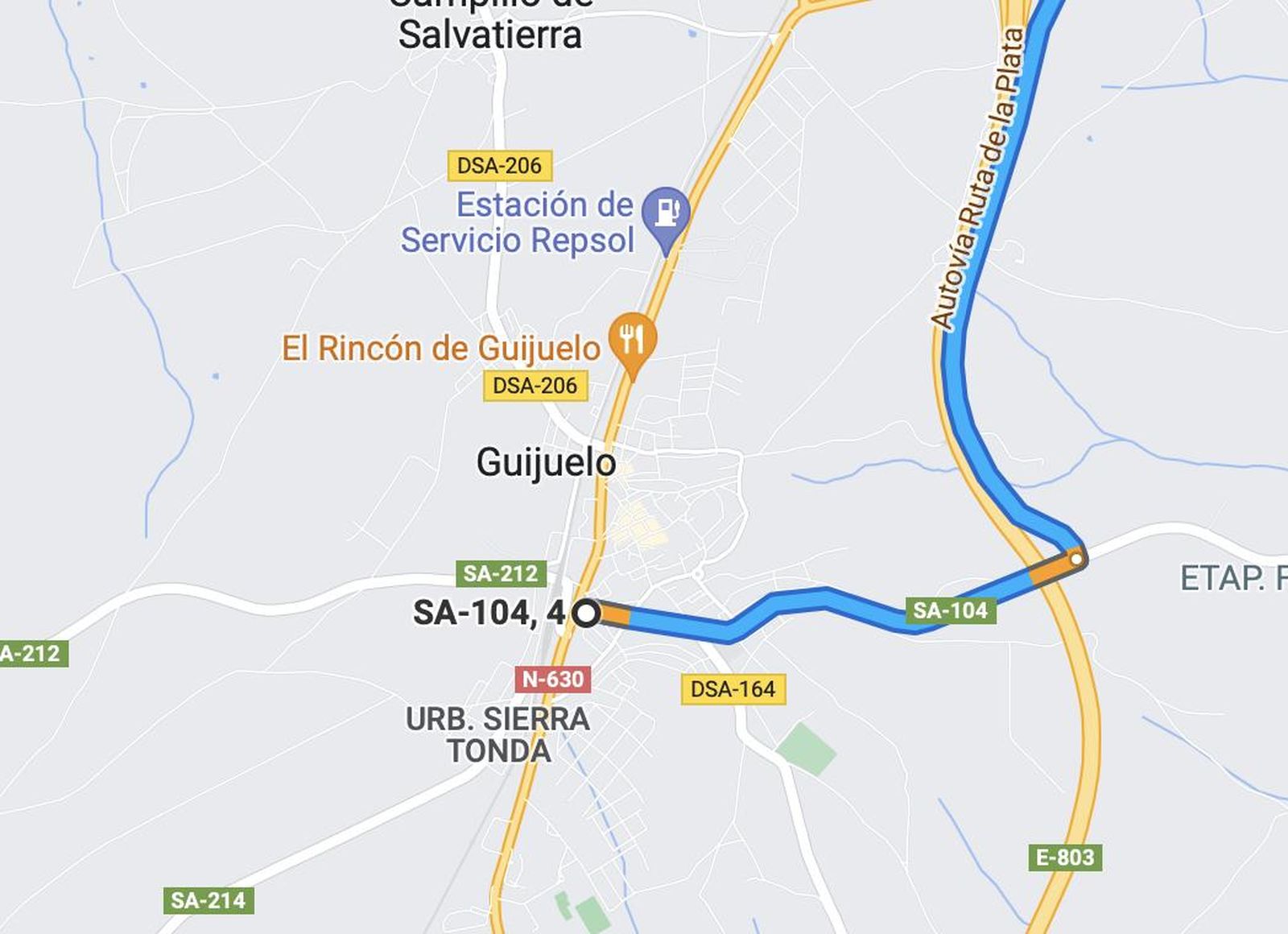 Lugar exacto del accidente | Salamanca 24 Horas