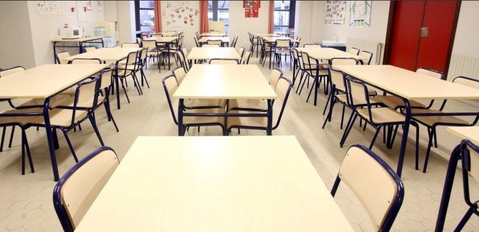 El aula vacía de un colegio.