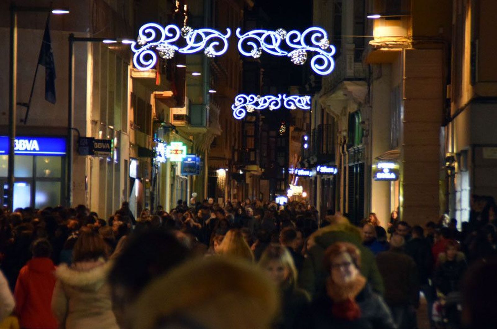 Luces de Navidad en las calles de Zamora. Archivo