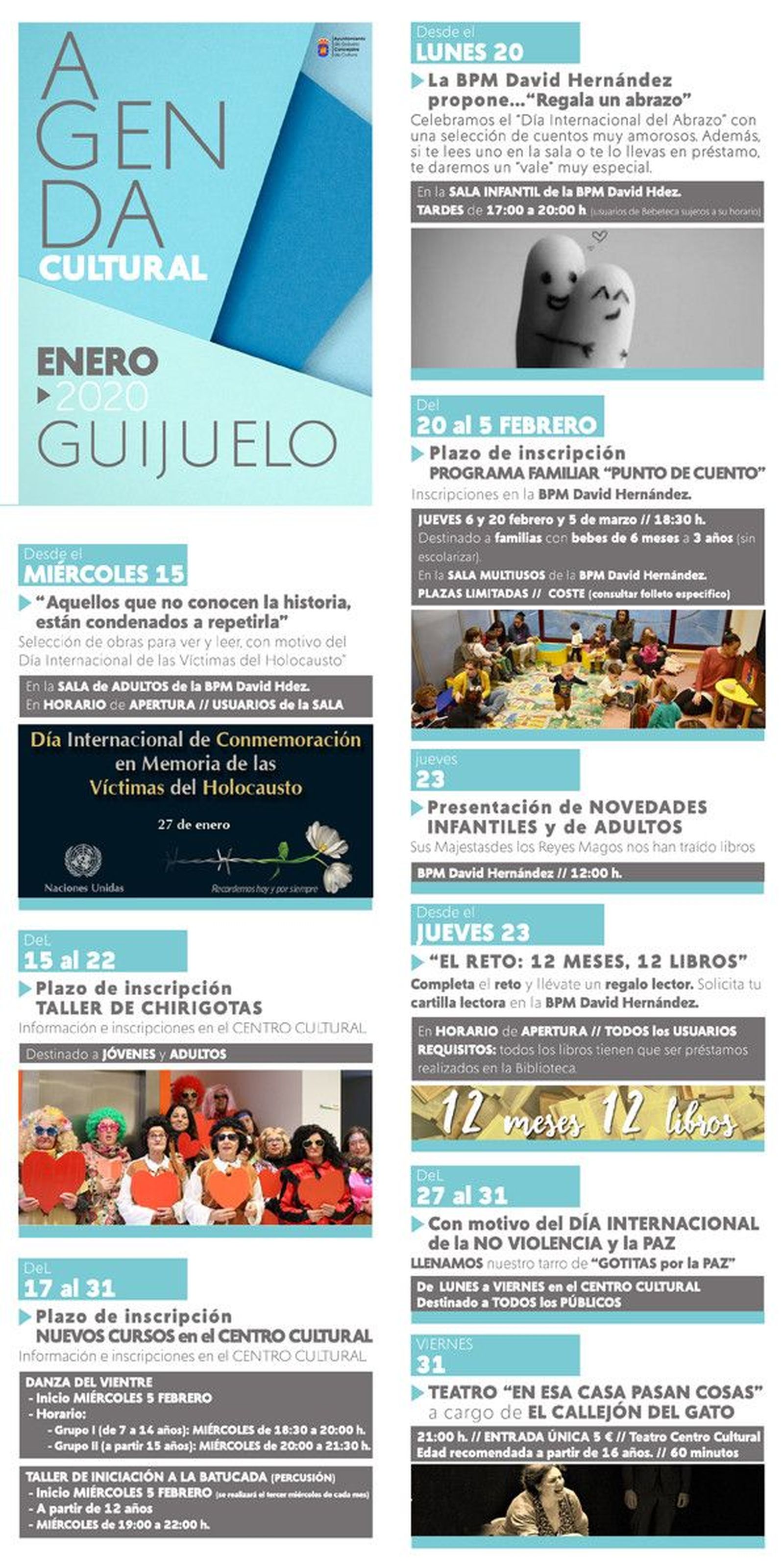 AGENDA CULTURAL ENERO 2020