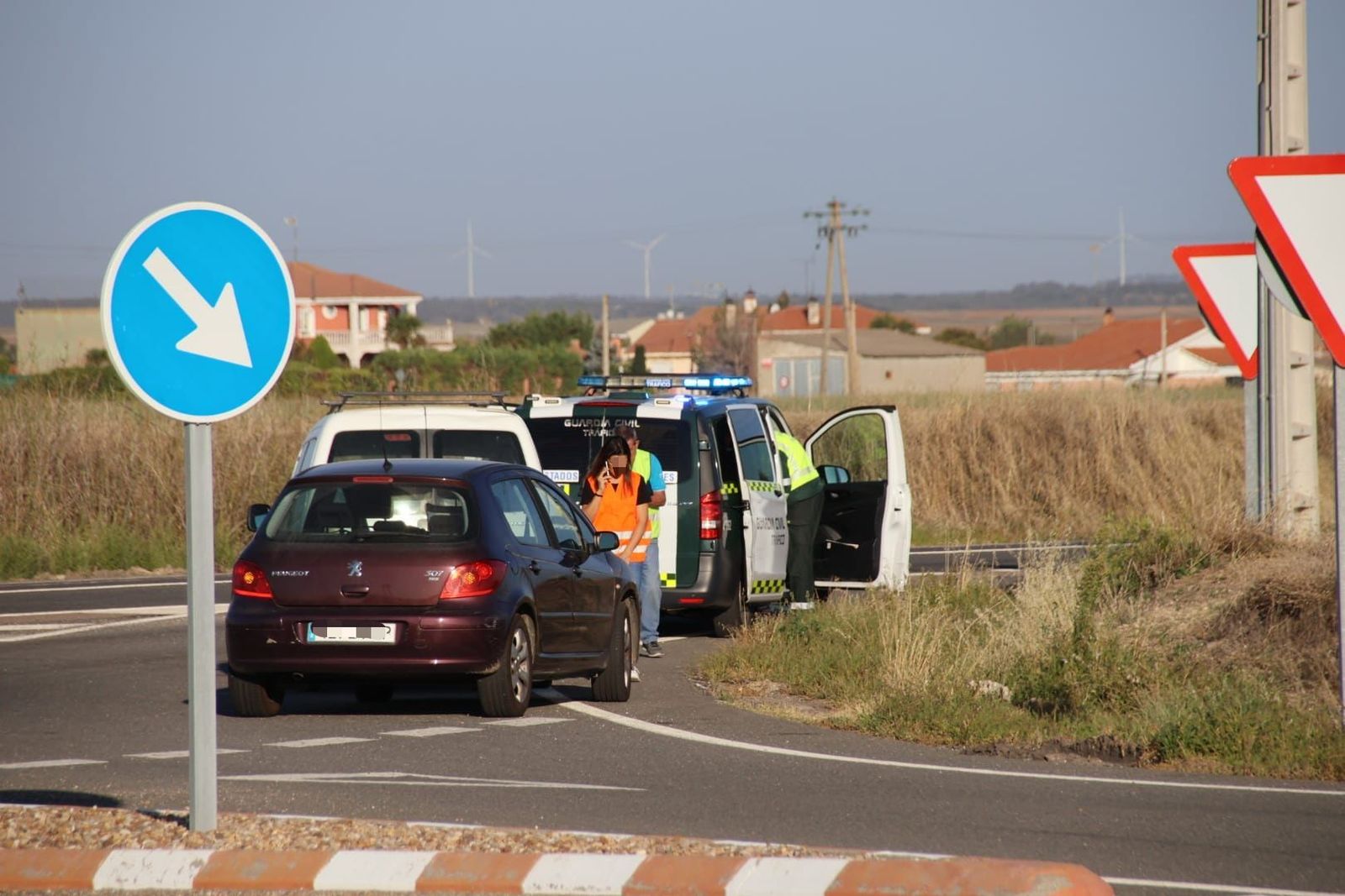 Herido un motorista tras colisionar contra un furgón en Calzada de Vandunciel
