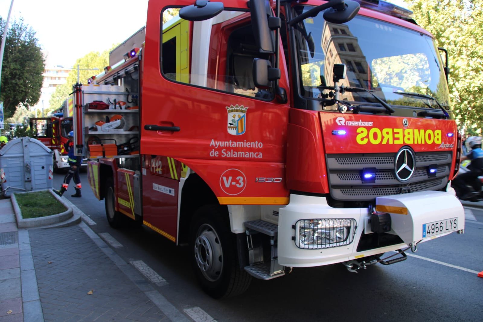 Despligue de los bomberos por una mala combustión en una caldera en Salamanca