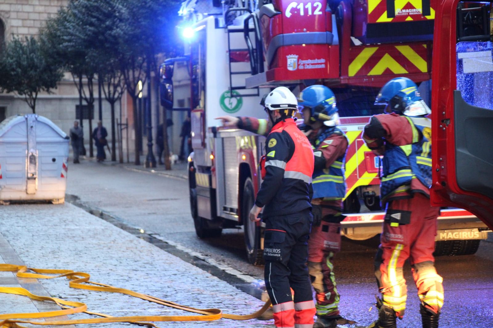 Incendio de una caldera en la calle de Rector Tovar