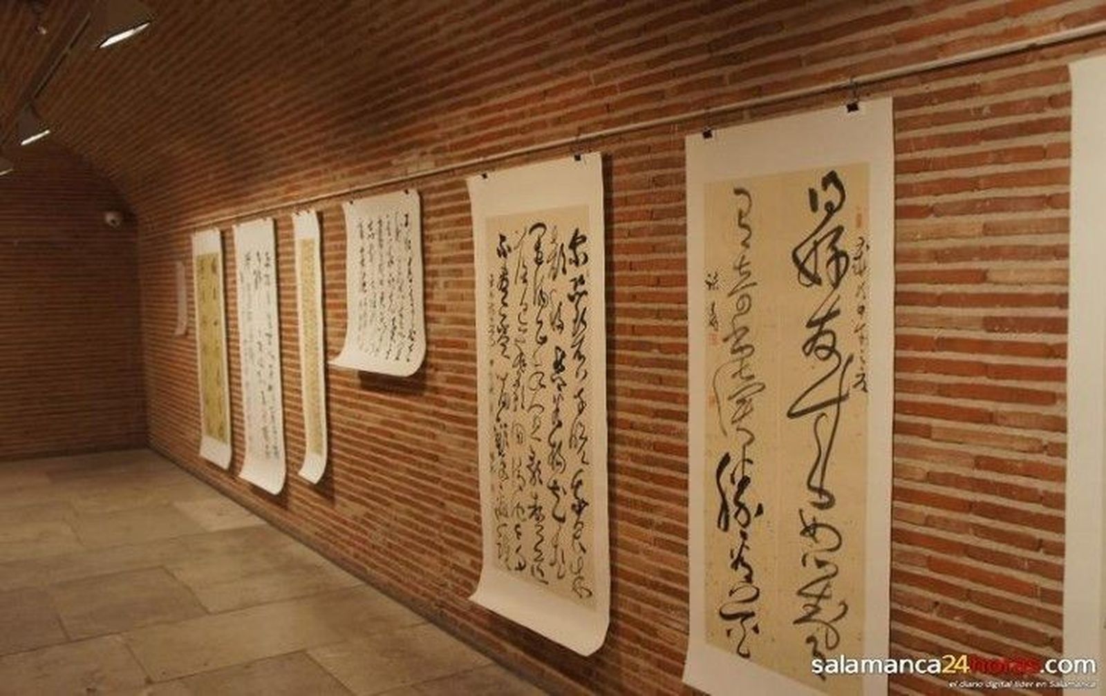 Caligrafía china antigua realizada por artistas contemporáneos. Foto de archivo