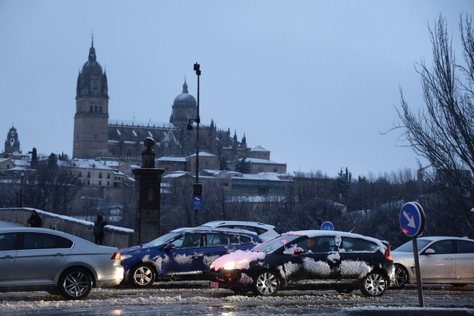 La nieve anega carreteras y tiñe de blanco Salamanca capital y provincia: imágenes de la nevada de este 28 de enero