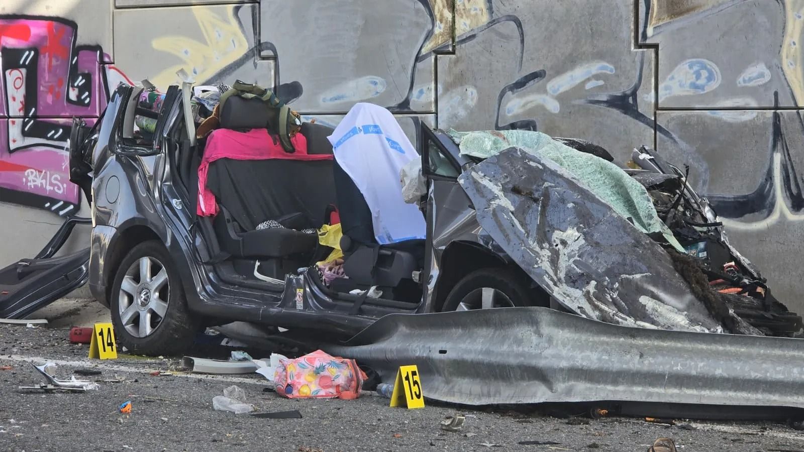 Accidente en la A 66. FOTO Andrea Mateos