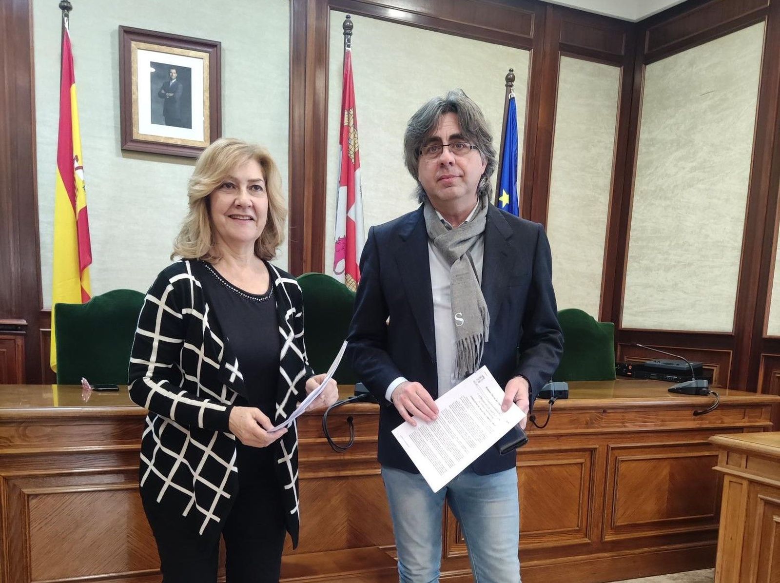 El alcalde de Béjar, Luis Francisco Martín y la concejala, Purificación Pozo El alcalde de Béjar, Luis Francisco Martín y la concejala, Purificación Pozo