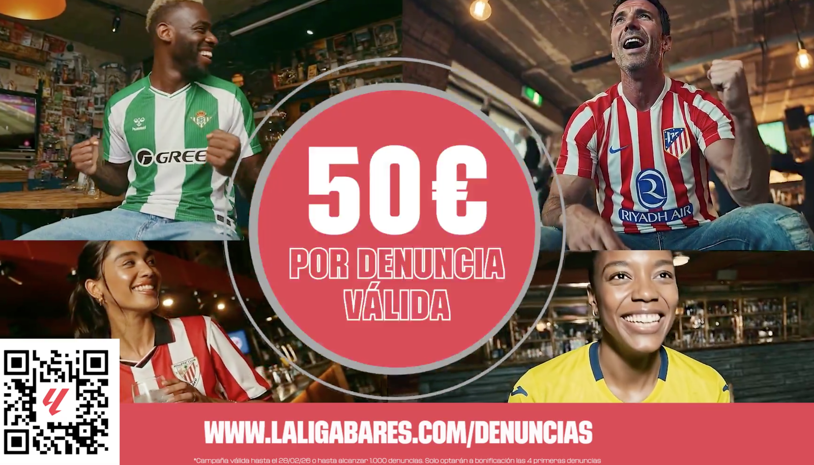 Captura de La Liga sobre el ofrecimiento de los 50 euros