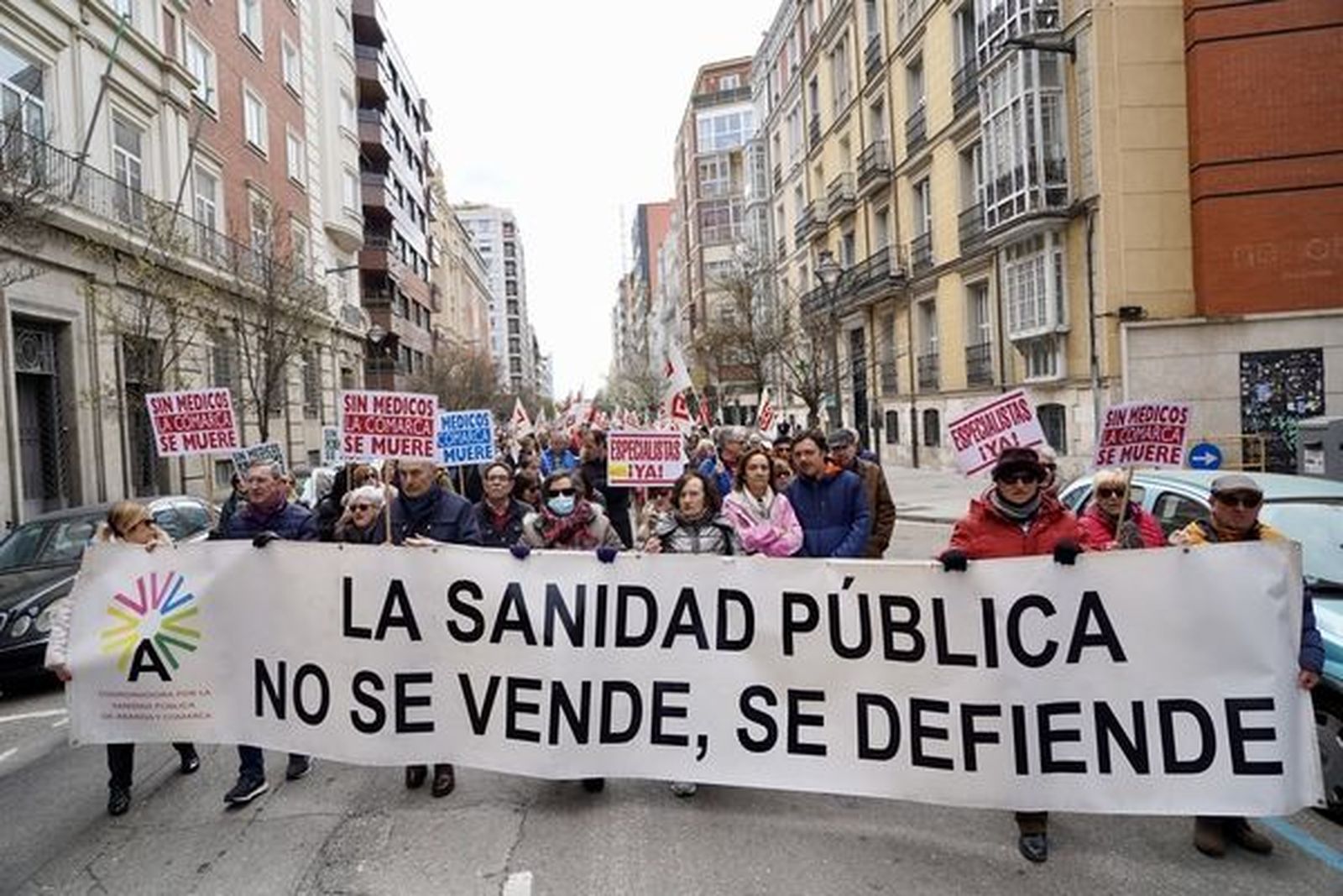 Manifestación en defensa de la sanidad pública en Valladolid. FOTO: iCal / Leticia Pérez