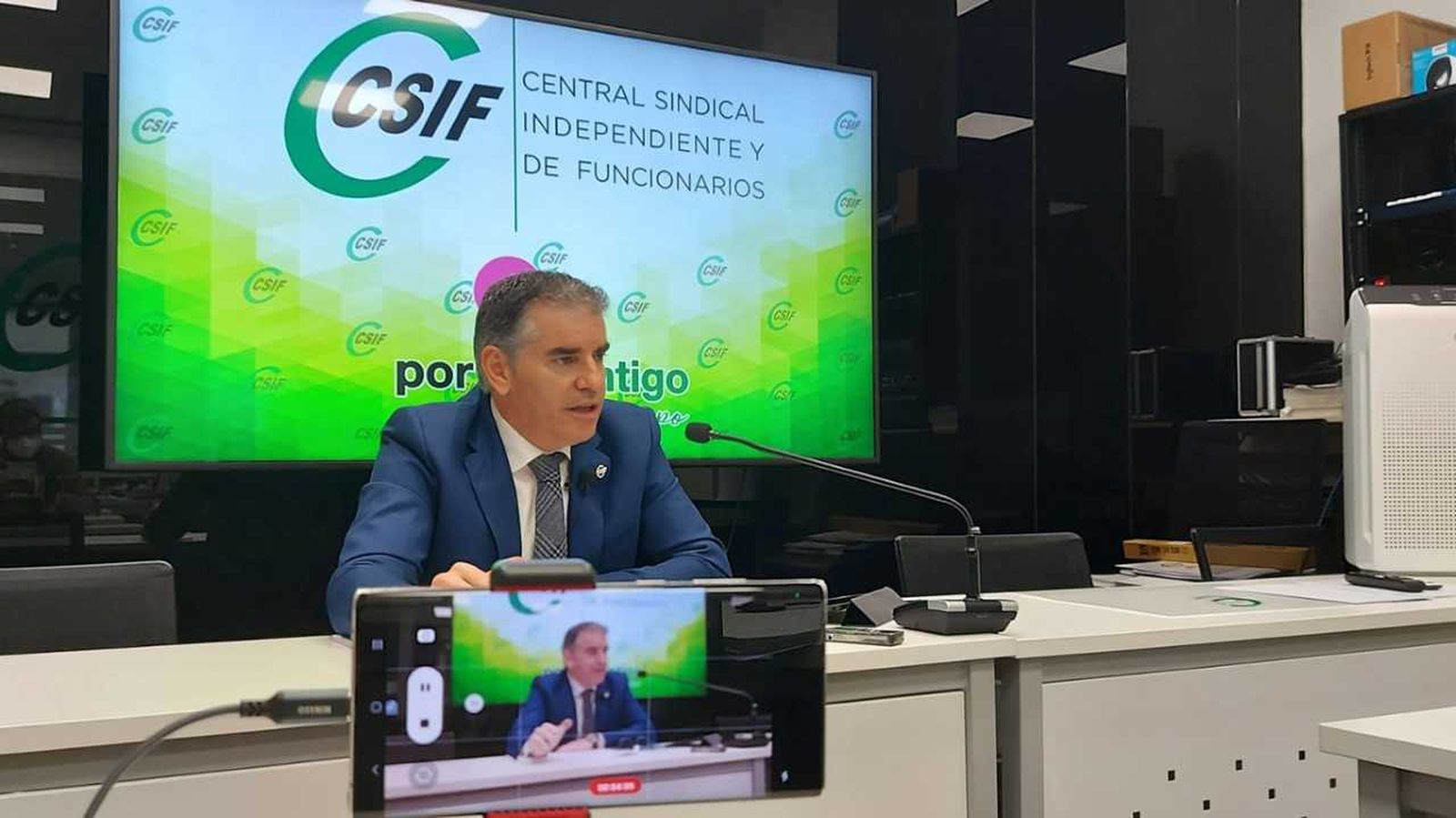 El presidente autonómico de CSIF, Benjamín Castro
