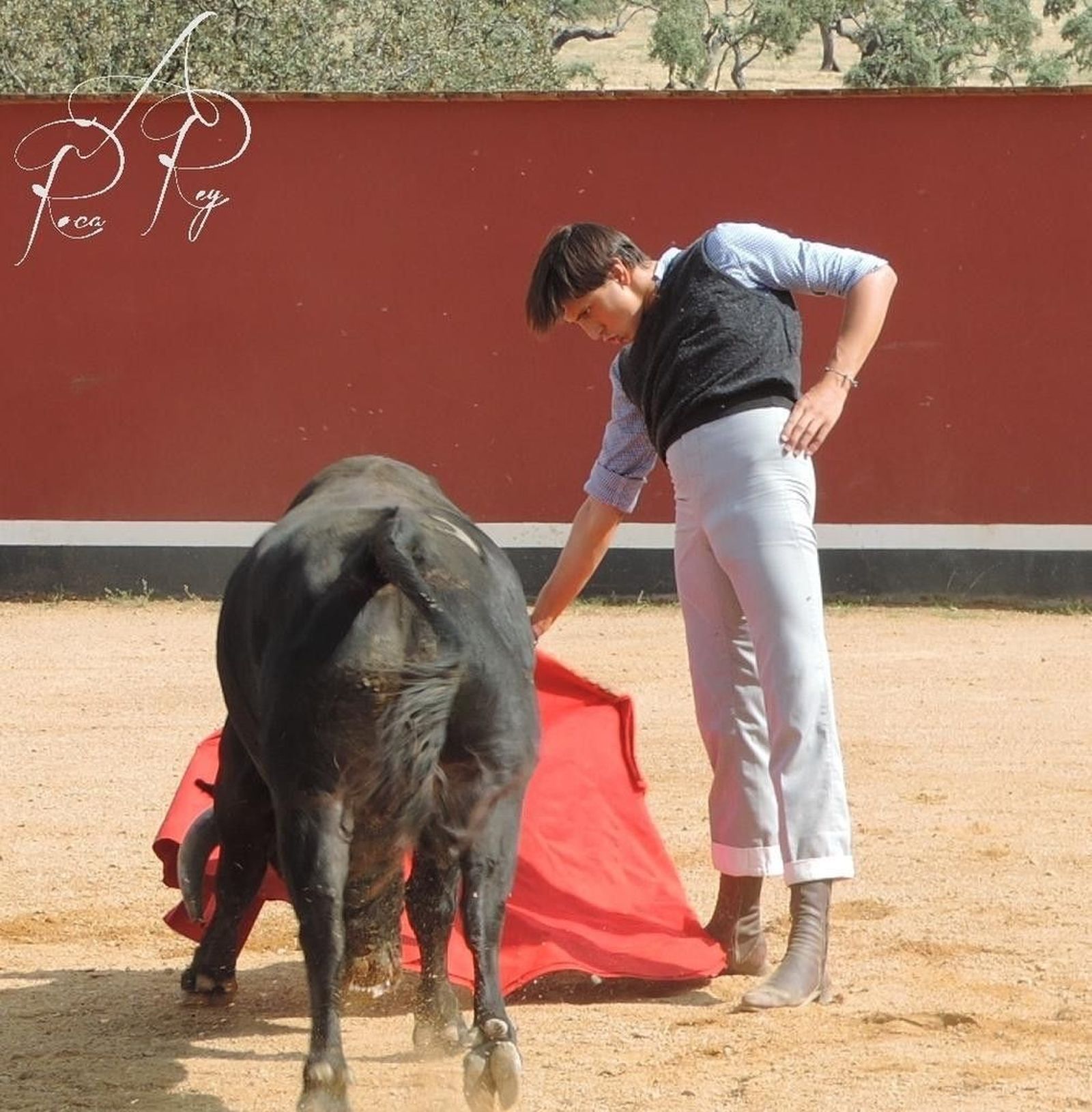 Roca Rey en la ganadería de José Cruz