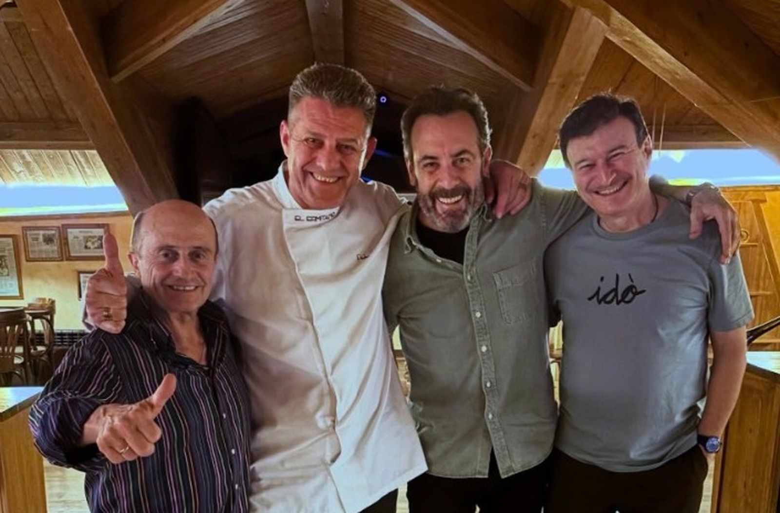 Imagen de los tres actores en El Ermitaño