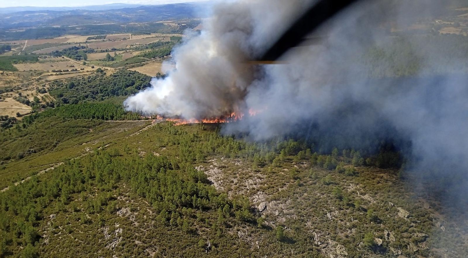Declarado un incendio forestal de nivel 2 en Trabazos