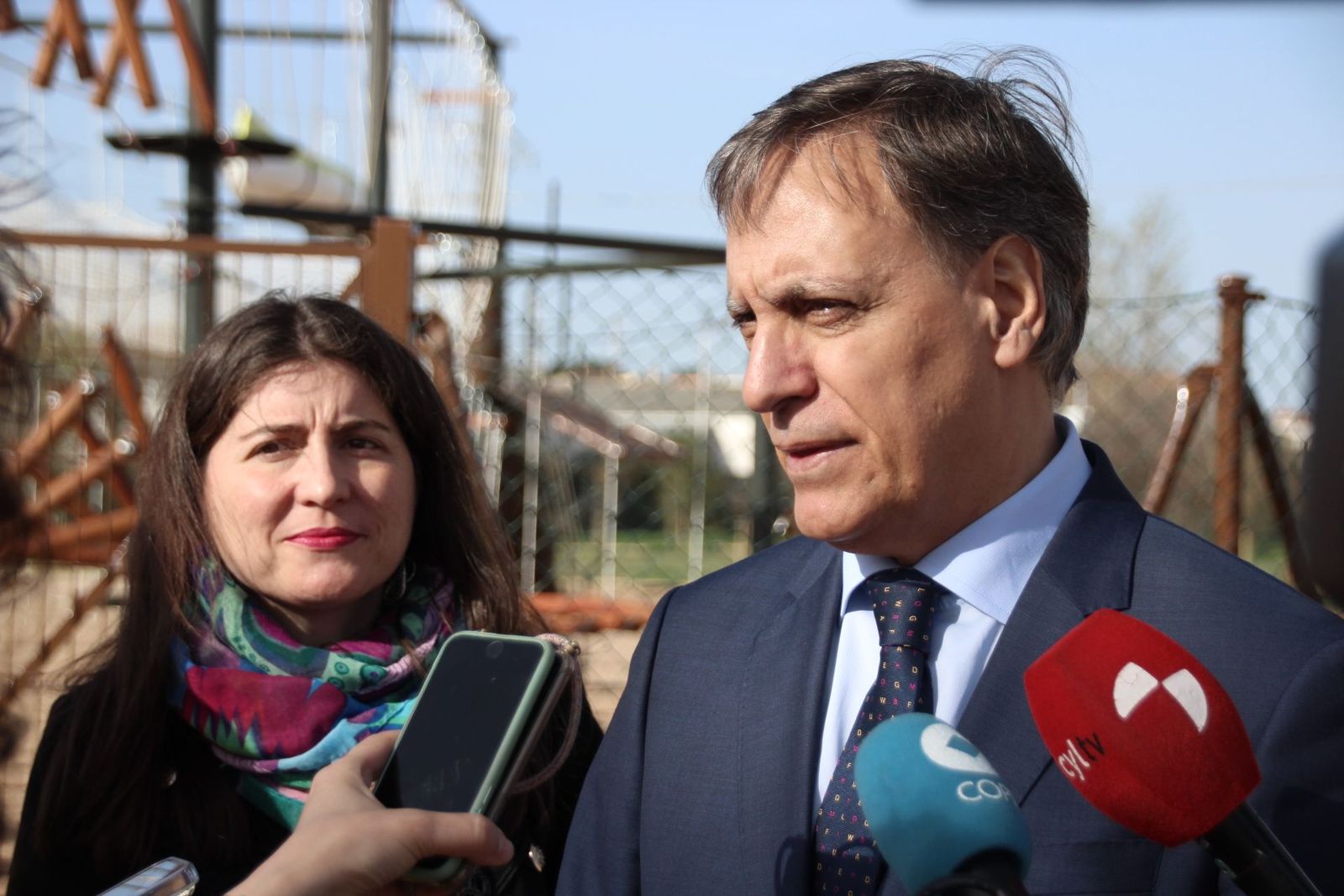 Carlos García Carbayo, visita las obras de los Corredores Verdes.