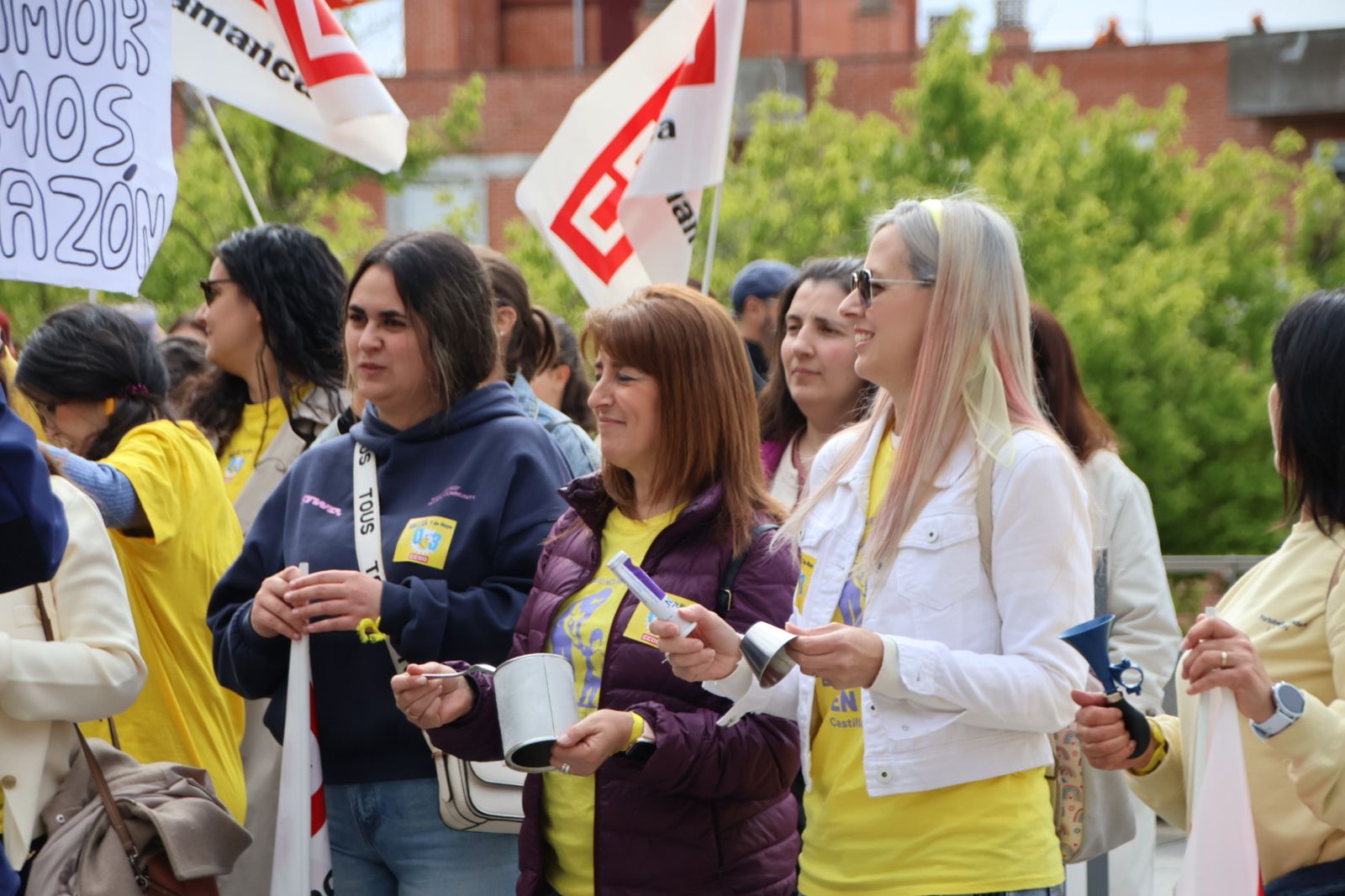 Concentración en la huelga de Educación Infantil