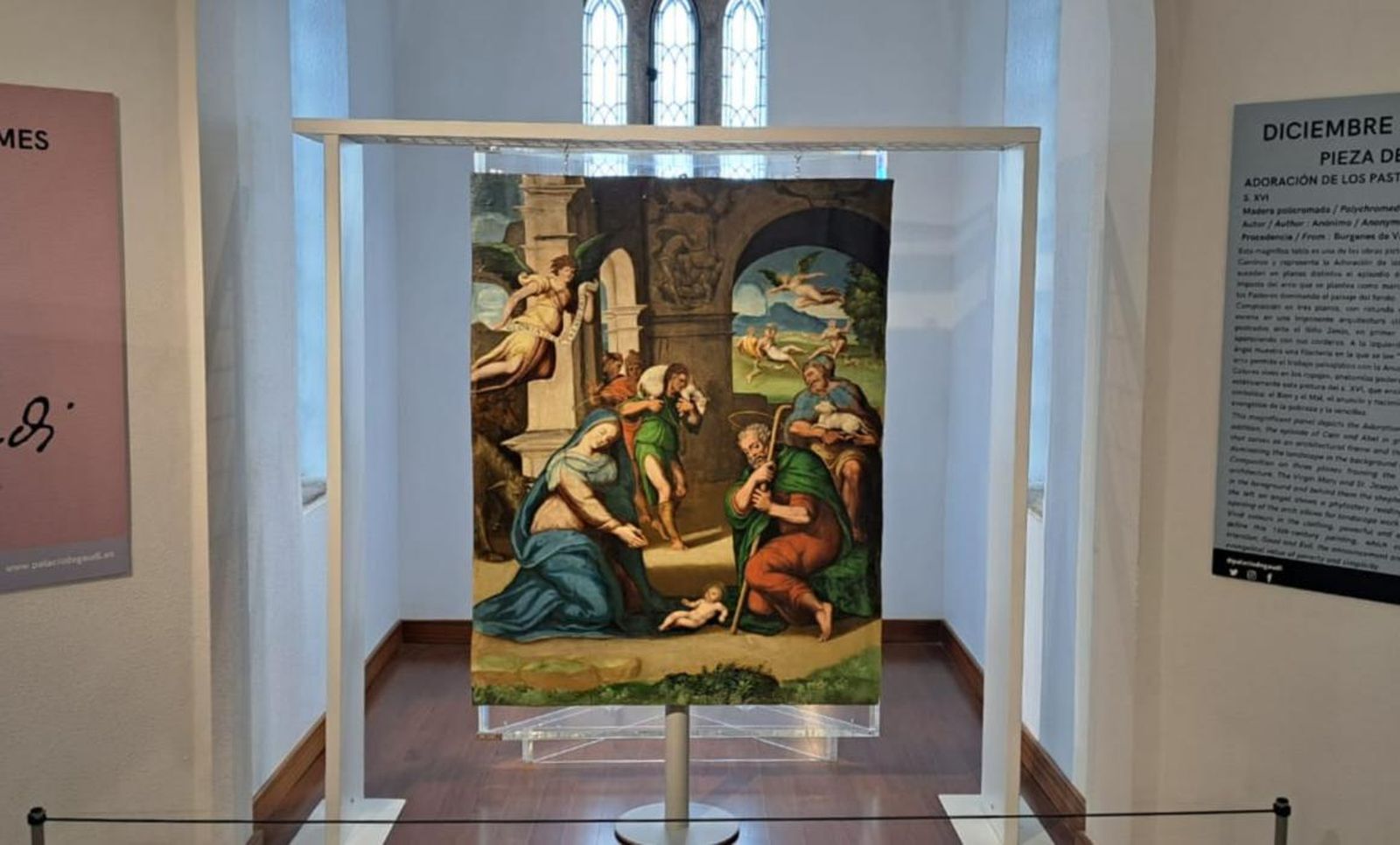 La ‘Adoración de los Pastores’, de Burganes de Valverde, en el Palacio de Gaudí de Astorga.