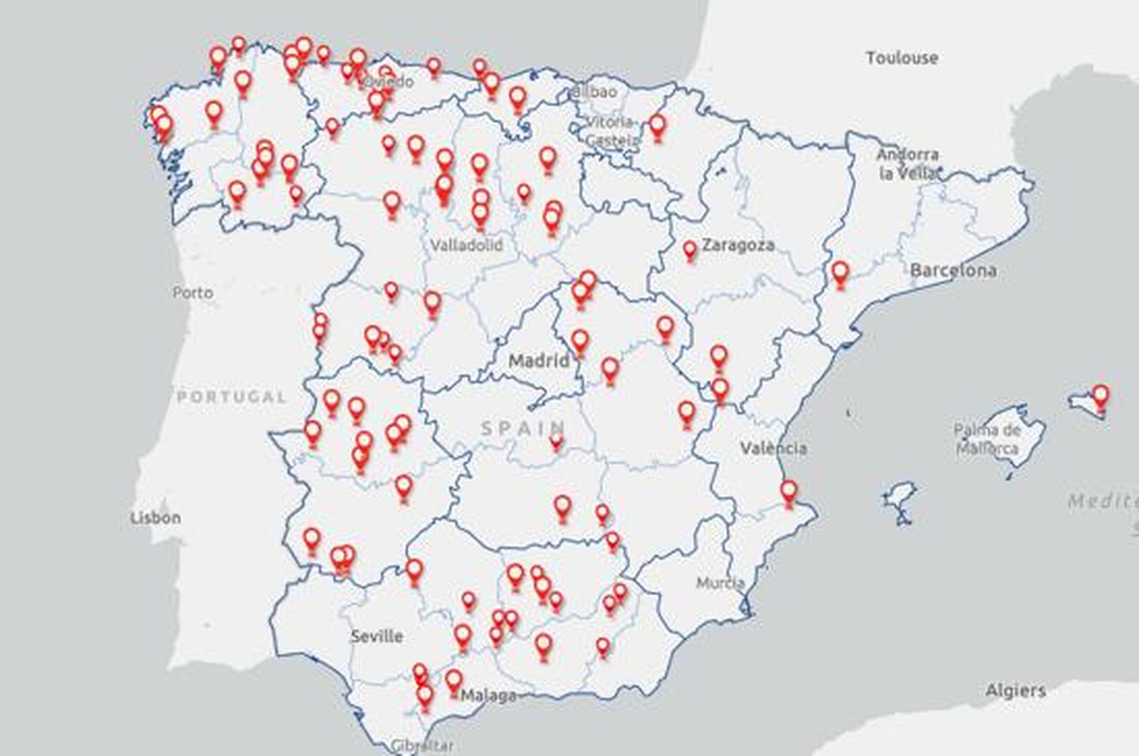 Mapa digitalización. Ineco RuralTIC