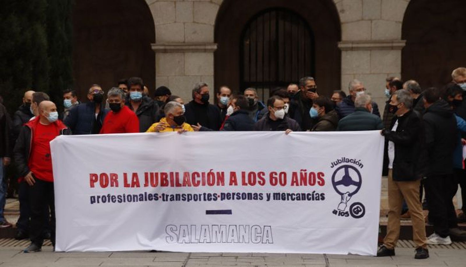 Concentración de la Plataforma por la Jubilación a los 60 años de conductores