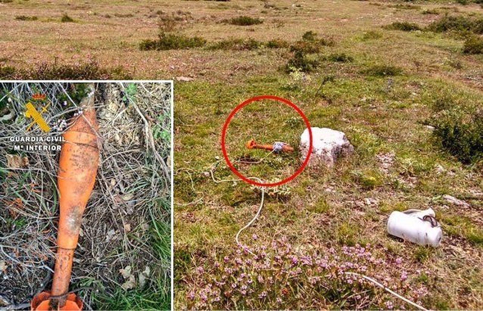 La Guardia Civil destruye una granada de instrucción localizada en Las Merindades