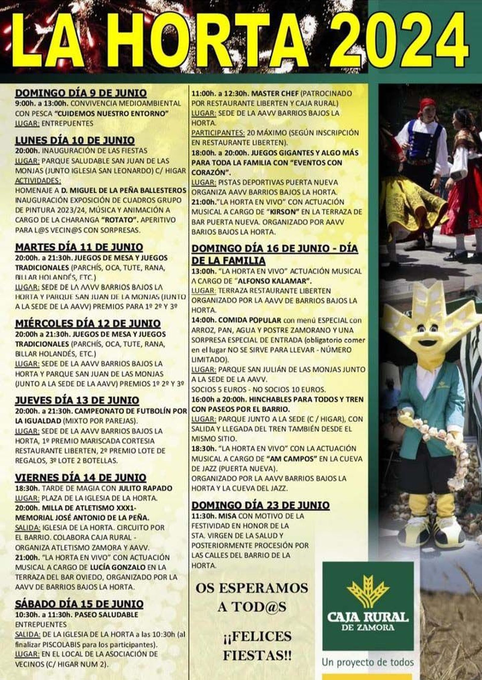Programa de fiestas del barrio de La Horta 2024