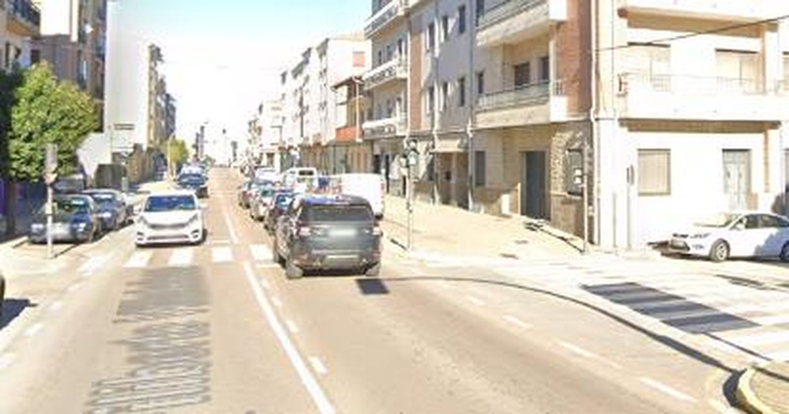 Paso de peatones de la avenida Filiberto Villalobos de Guijuelo donde se ha producido el accidente | Foto Google Maps