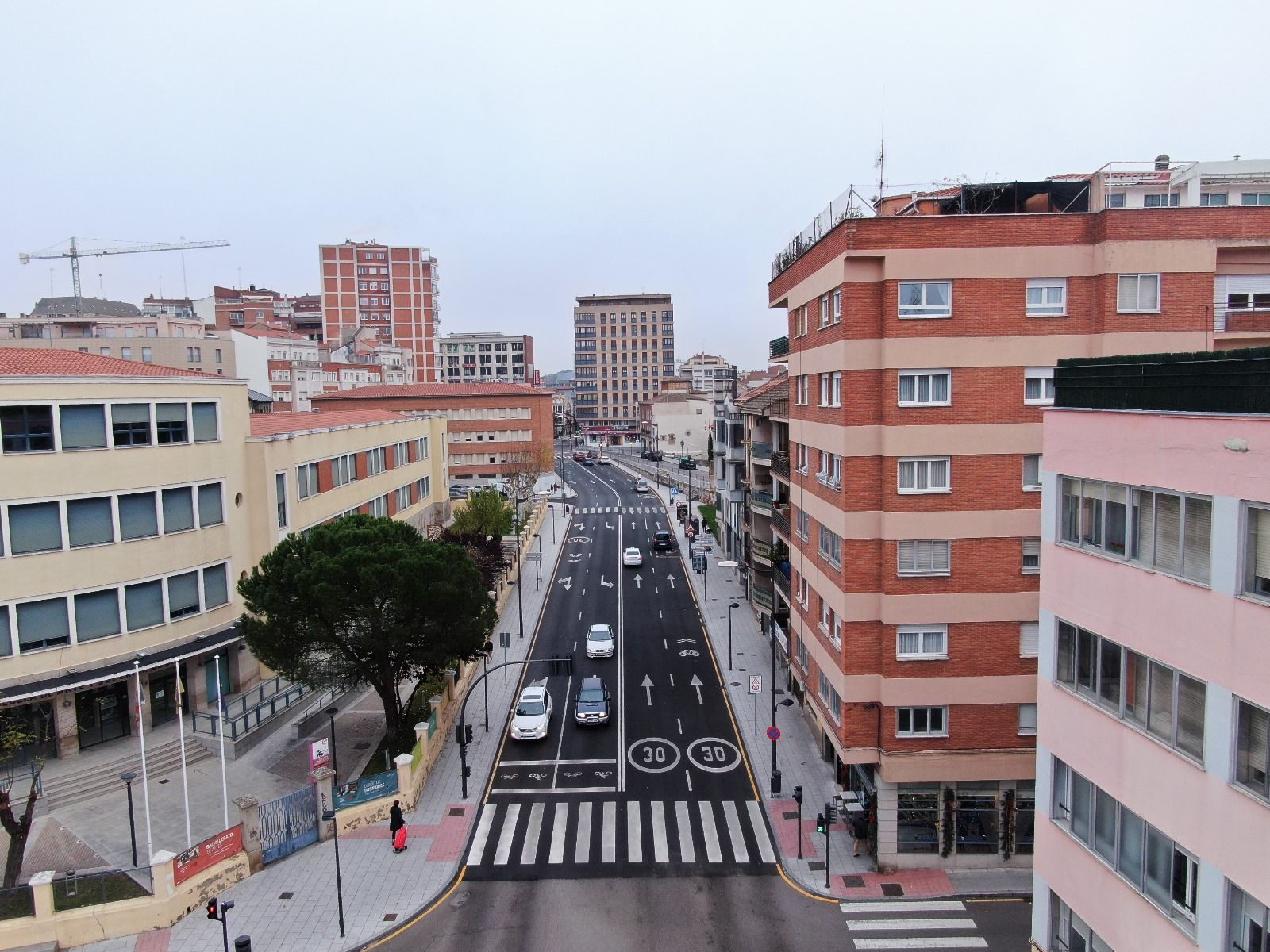 Asfaltado en el centro de Zamora