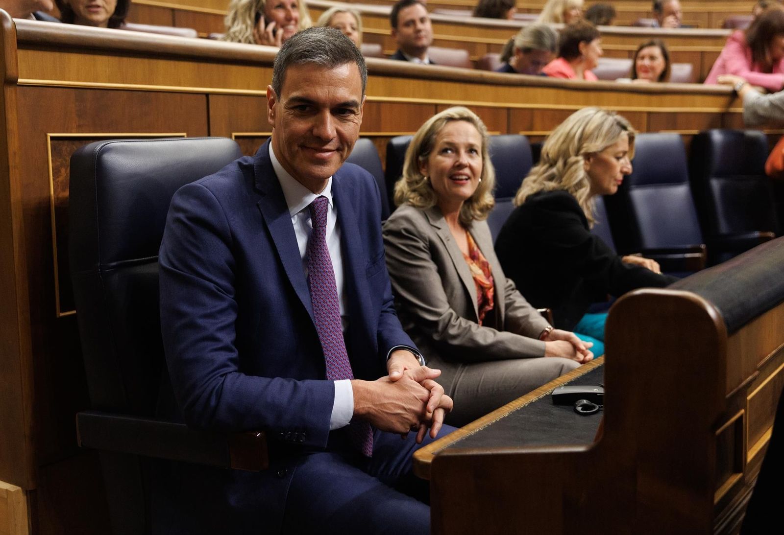 El presidente del Gobierno en funciones, Pedro Sánchez, en su escaño en el Congreso&nbsp;- Eduardo Parra - Europa Press. Foto de archivo